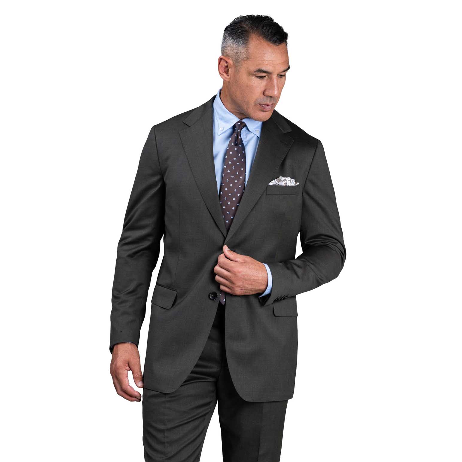 Rembrandt Cyprus Olive Green Twill Suit Jacket